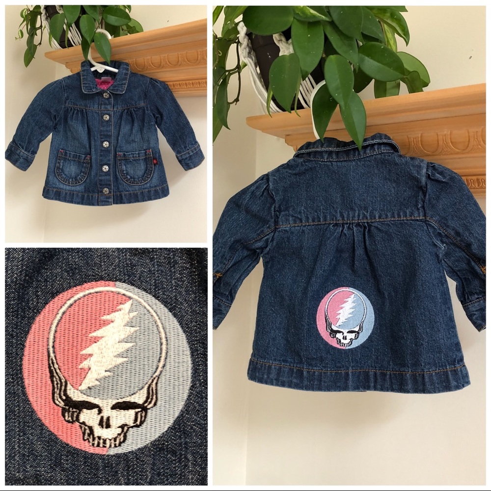 Grateful Dead upcycled Infant swing coat